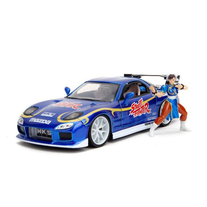 Street Fighter: 1993 Mazda RX-7 with Chun Li Hollywood Rides 1:24 Scale Die Cast Vehicle
