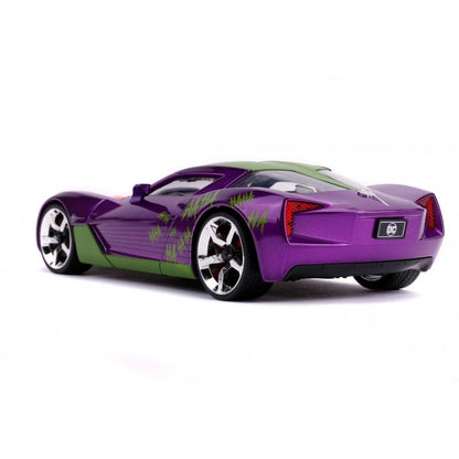 DC Joker - 2009 Corvette StingRay with Joker Figure Hollywood Rides 1:24 Scale Die Cast Vehicle