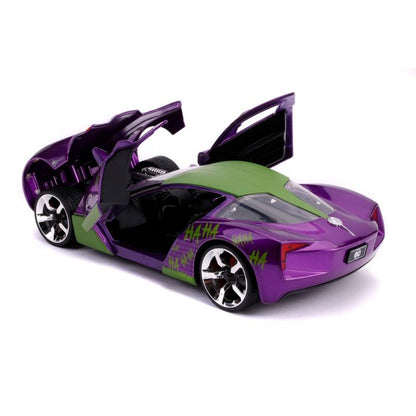 DC Joker - 2009 Corvette StingRay with Joker Figure Hollywood Rides 1:24 Scale Die Cast Vehicle