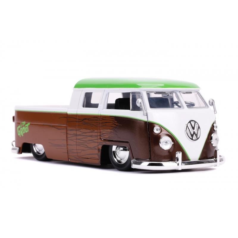 Guardians of the Galaxy - 1963 VW Microbus with Groot Figure Hollywood Rides 1:24 Scale Die Cast Vehicle