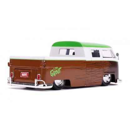 Guardians of the Galaxy - 1963 VW Microbus with Groot Figure Hollywood Rides 1:24 Scale Die Cast Vehicle