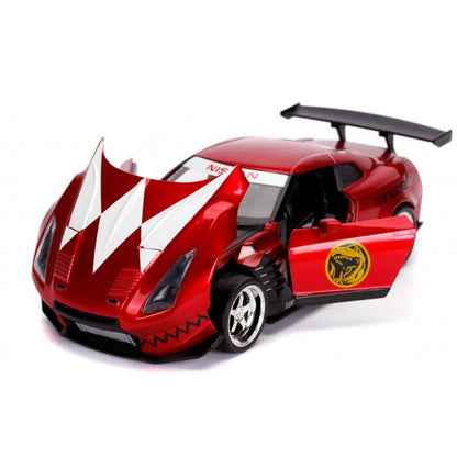 Power Rangers - 2009 Nissan GT-R with Red Ranger Figure Hollywood Rides 1:24 Scale Die Cast Vehicle