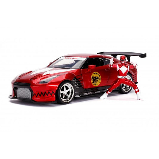 Power Rangers - 2009 Nissan GT-R with Red Ranger Figure Hollywood Rides 1:24 Scale Die Cast Vehicle