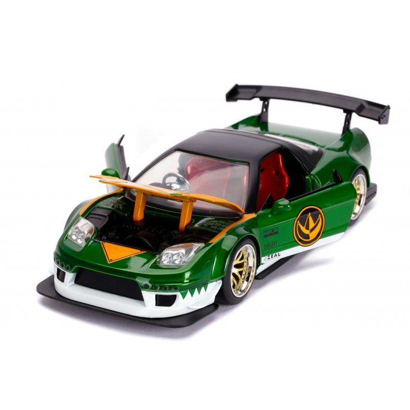 Power Rangers 2002 Honda NSX Type-R with Green Ranger Figure Hollywood Rides 1:24 Scale Die Cast Vehicle