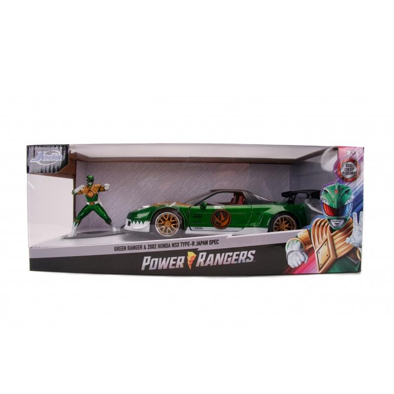 Power Rangers 2002 Honda NSX Type-R with Green Ranger Figure Hollywood Rides 1:24 Scale Die Cast Vehicle