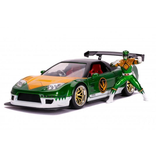Power Rangers 2002 Honda NSX Type-R with Green Ranger Figure Hollywood Rides 1:24 Scale Die Cast Vehicle