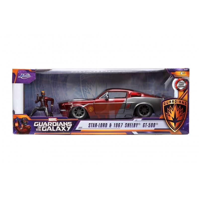 Guardians of the Galaxy - 1967 Shelby GT-500 with Star Lord Figure 1:24 Scale Die Cast Vehicle