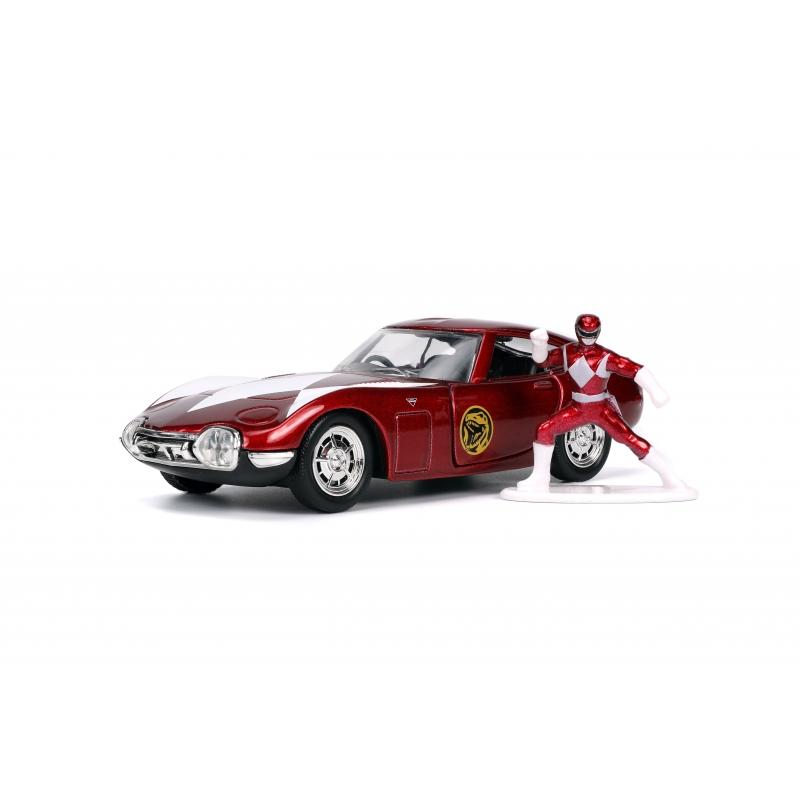 Power Ranger - 1967 Toyota 2000GT with Red Ranger Figure Hollywood Rides 1:32 Scale Die Cast Vehicle