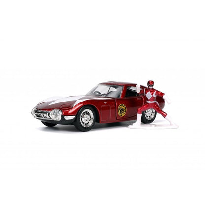 Power Ranger - 1967 Toyota 2000GT with Red Ranger Figure Hollywood Rides 1:32 Scale Die Cast Vehicle