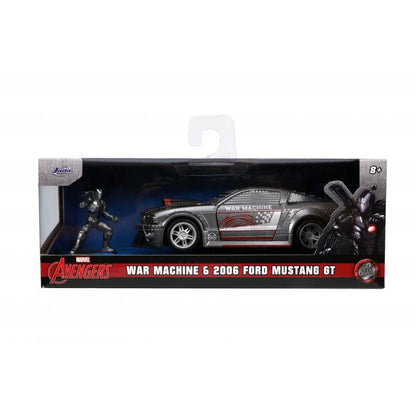Marvel Avengers - 2006 Ford Mustang GT with War Machine Figure Hollywood Rides 1:32 Scale Die Cast Vehicle
