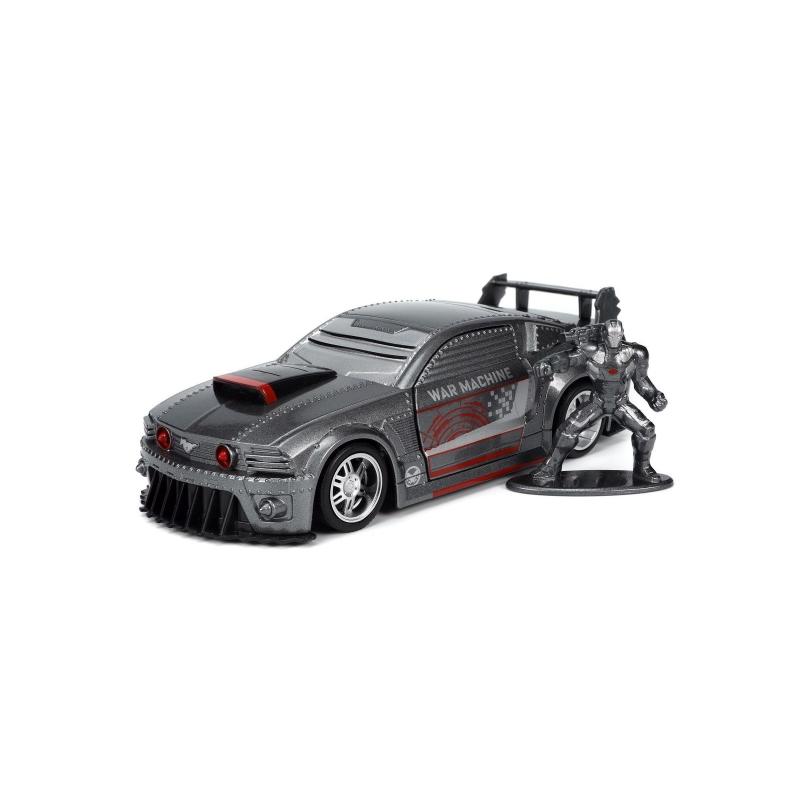 Marvel Avengers - 2006 Ford Mustang GT with War Machine Figure Hollywood Rides 1:32 Scale Die Cast Vehicle