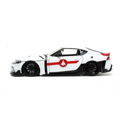 Robotech - 2020 Toyota Supra with Rick Hunter Hollywood Rides 1:24 Scale Die Cast Vehicle