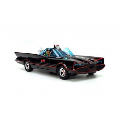 Batman 1966 - Batmobile with Batman, Robin, Penguin and Joker Figures Hollywood Rides 1:24 Scale Die Cast Vehicle