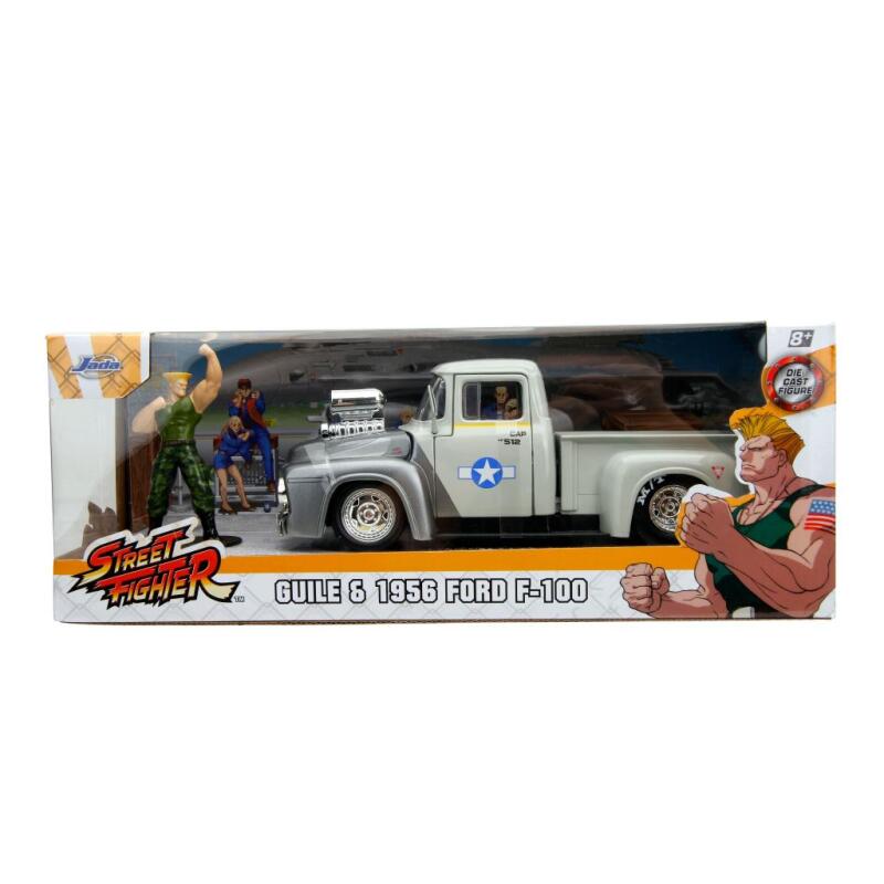 Street Fighter: 1956 Ford F-100 wtih Guile Hollywood Rides 1:24 Scale Die Cast Vehicle