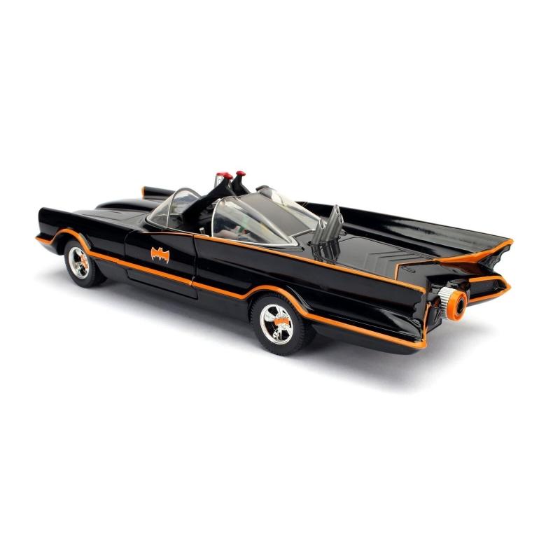 Batman 66 - Batmobile with Batman & Robin Figures Hollywood Rides 1:24 Scale Die Cast Vehicle
