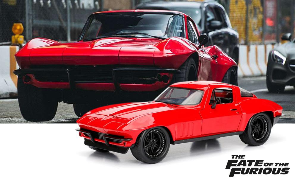 ミニカー 1:24 FAST & FURIOUS DIECAST MINICAR Letty'S Chevy Corvette dwos6rj Fast & Furious - Letty's 1966 Chevrolet Corvette C2 Sting Ray (Red