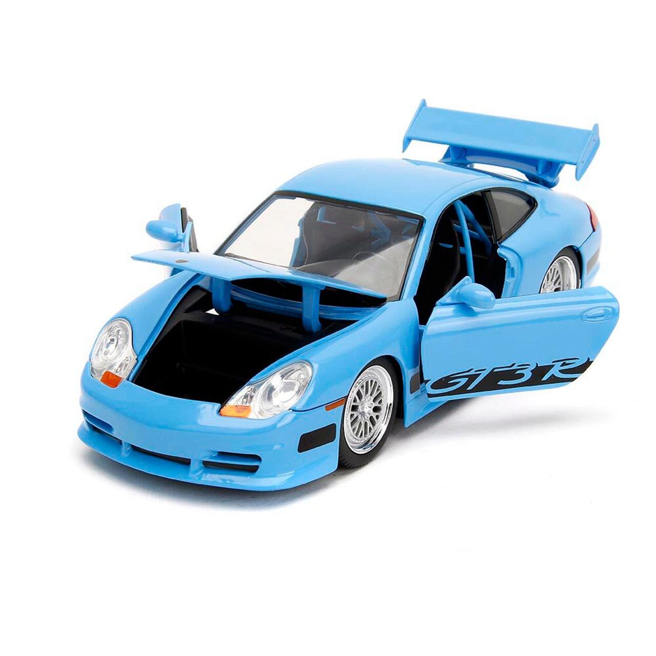 Damaged Box - Fast & Furious - Brian's Porsche 911 GT3 RS (Blue) Hollywood Rides 1:24 Scale Die Cast Vehicle