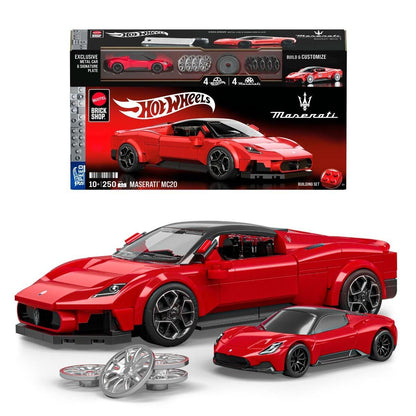 Mattel Brick Shop Hot Wheels 1:32 Building Set - Maserati MC20