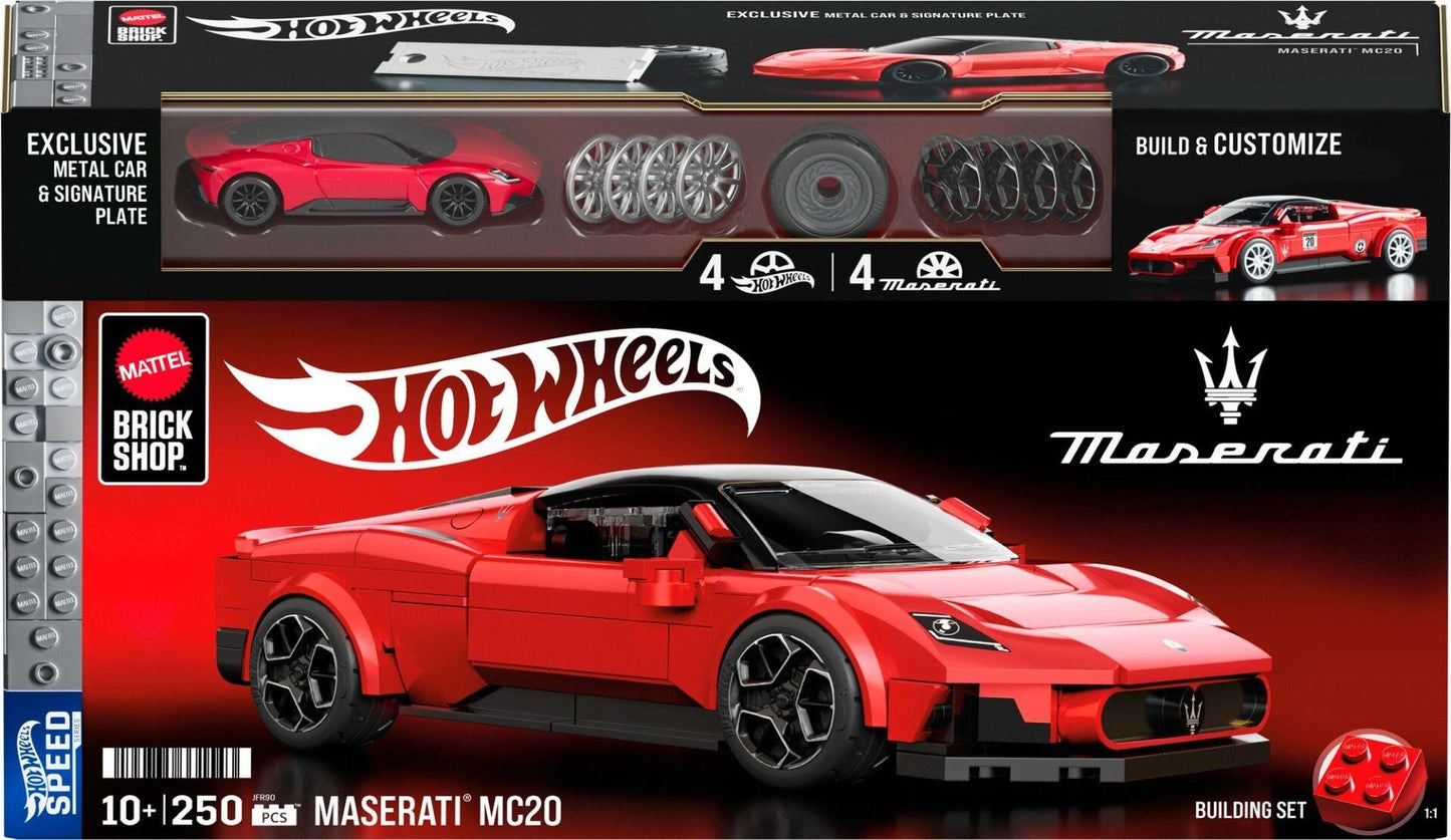 Mattel Brick Shop Hot Wheels 1:32 Building Set - Maserati MC20