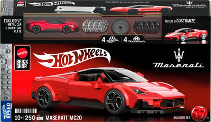 Mattel Brick Shop Hot Wheels 1:32 Building Set - Maserati MC20