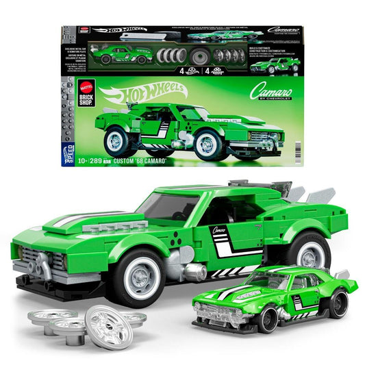 Mattel Brick Shop Hot Wheels 1:32 Building Set - Custom 68 Camaro