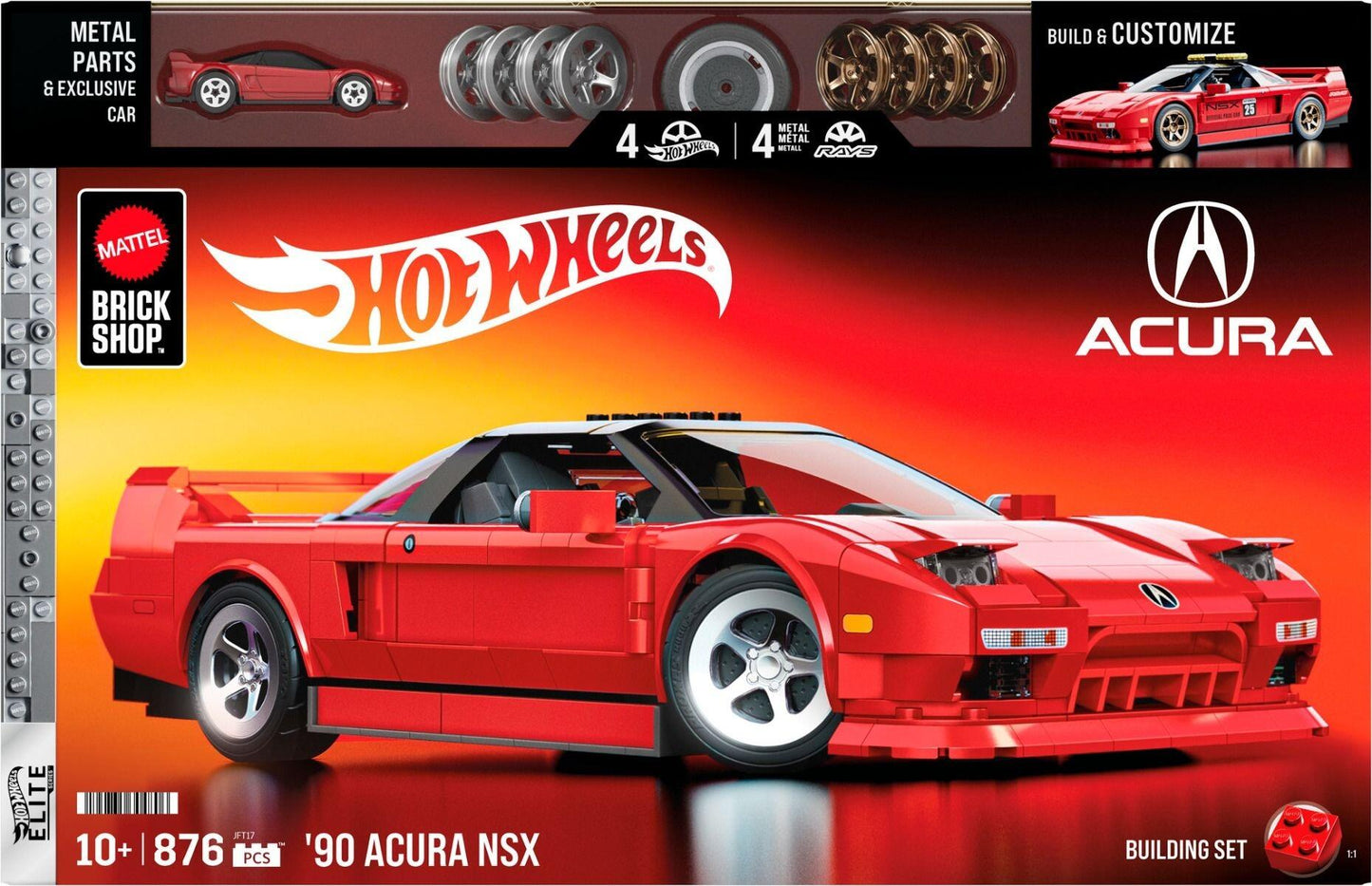 Mattel Brick Shop Hot Wheels 1:16 Elite Series - 90 Acura NSX