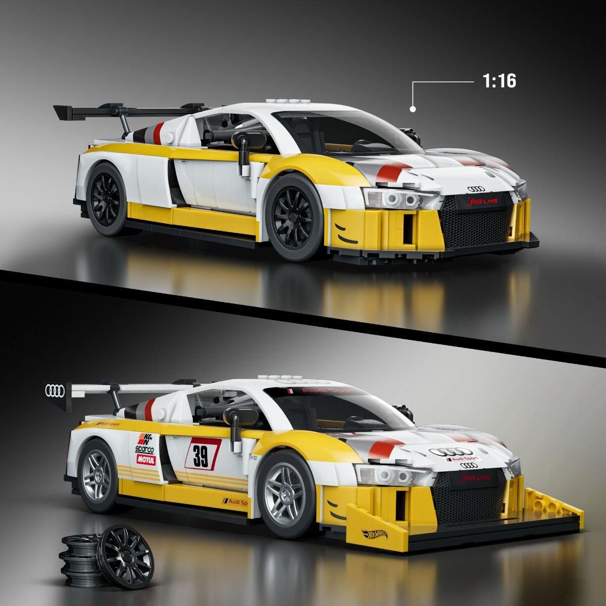 Mattel Brick Shop Hot Wheels 1:16 Elite Series - Audi R8 LMS