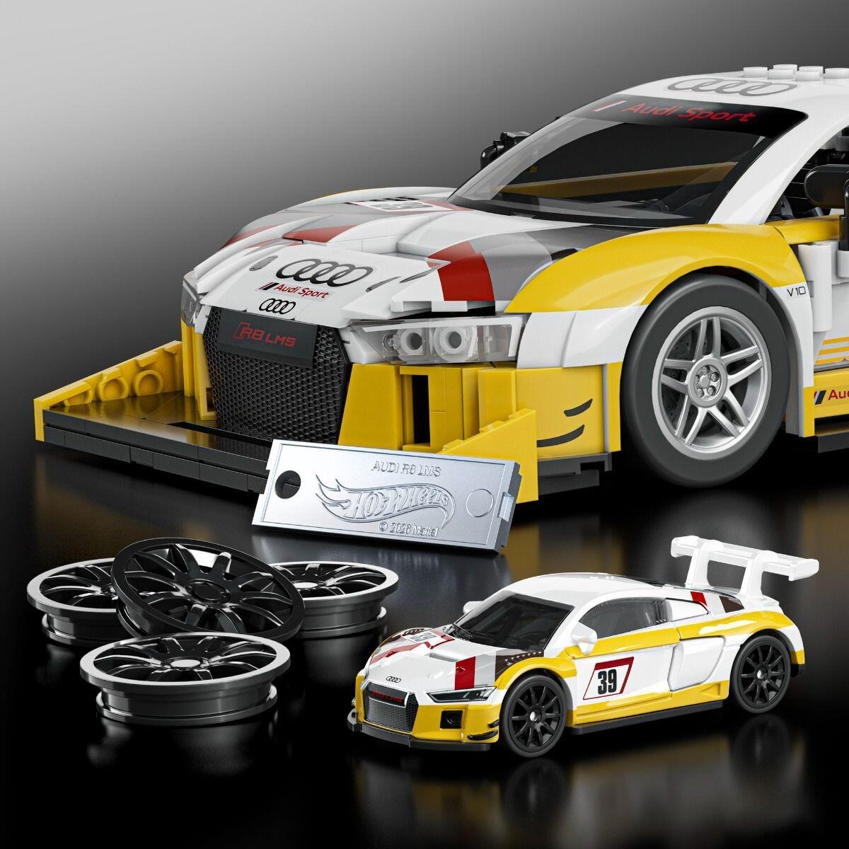 Mattel Brick Shop Hot Wheels 1:16 Elite Series - Audi R8 LMS