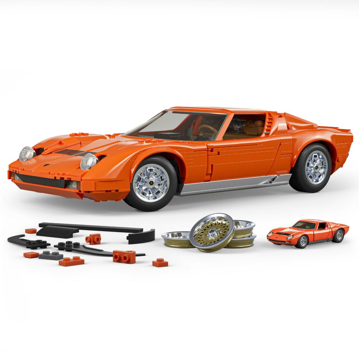 Mattel Brick Shop Hot Wheels Premium Series - Lamborghini Miura P400 SV