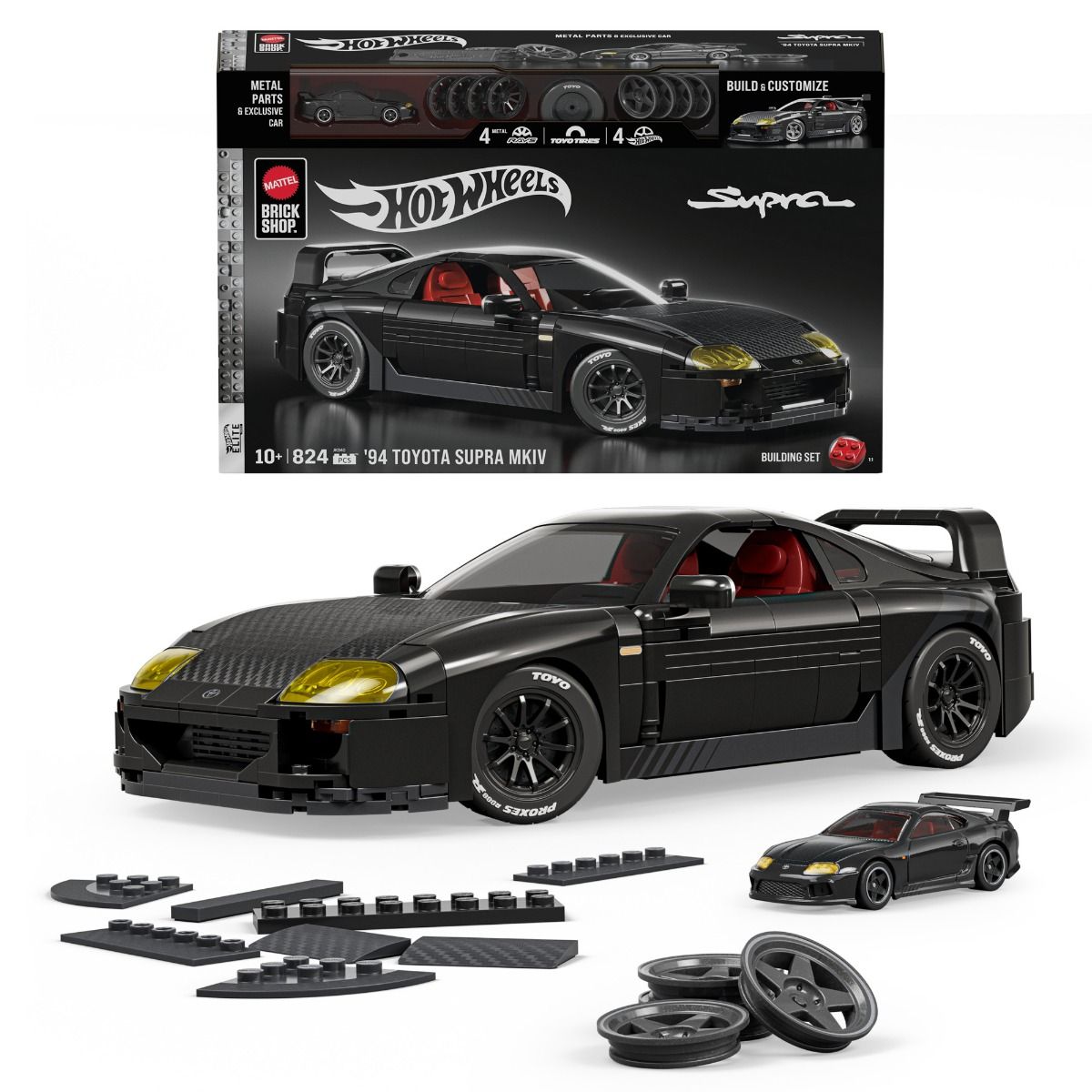 Mattel Brick Shop Hot Wheels 1:16 Elite Series - Toyota Supra MKIV