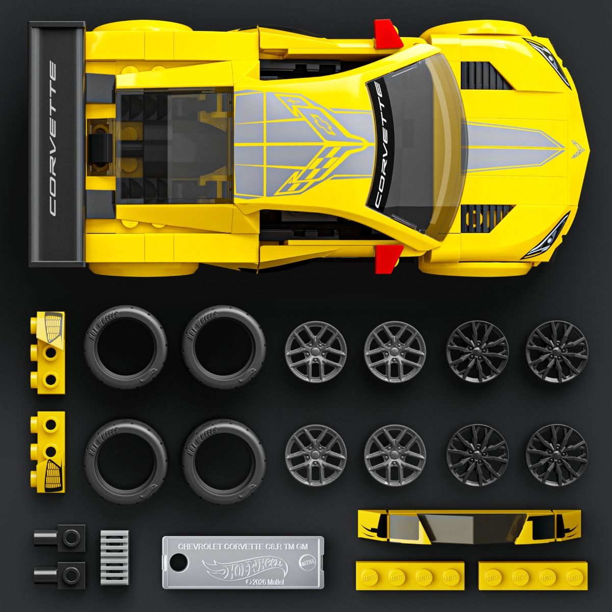 Mattel Brick Shop Hot Wheels 1:32 - Chevrolet Corvette C8R