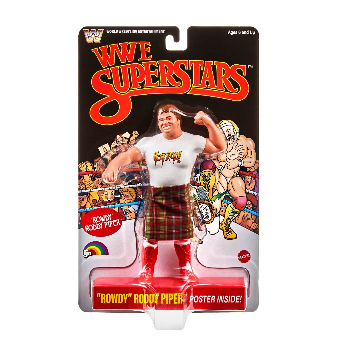 Mattel WWE LJN Superstars 8 Inch Posed Action Figure - "Rowdy" Roddy Piper