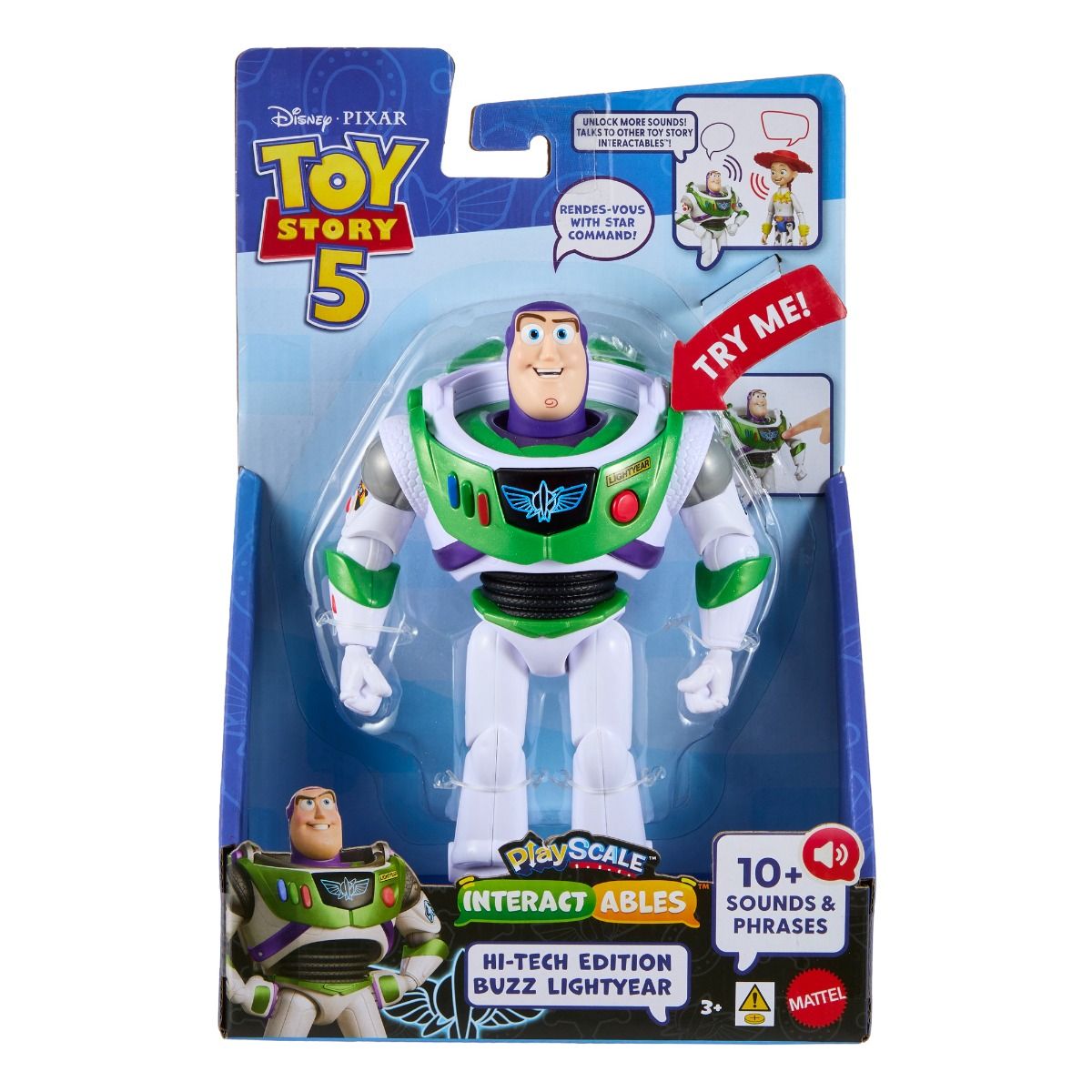 Mattel Toy Story 5 Playscale Interactable Figure - Buzz Lightyear (Commemorative)