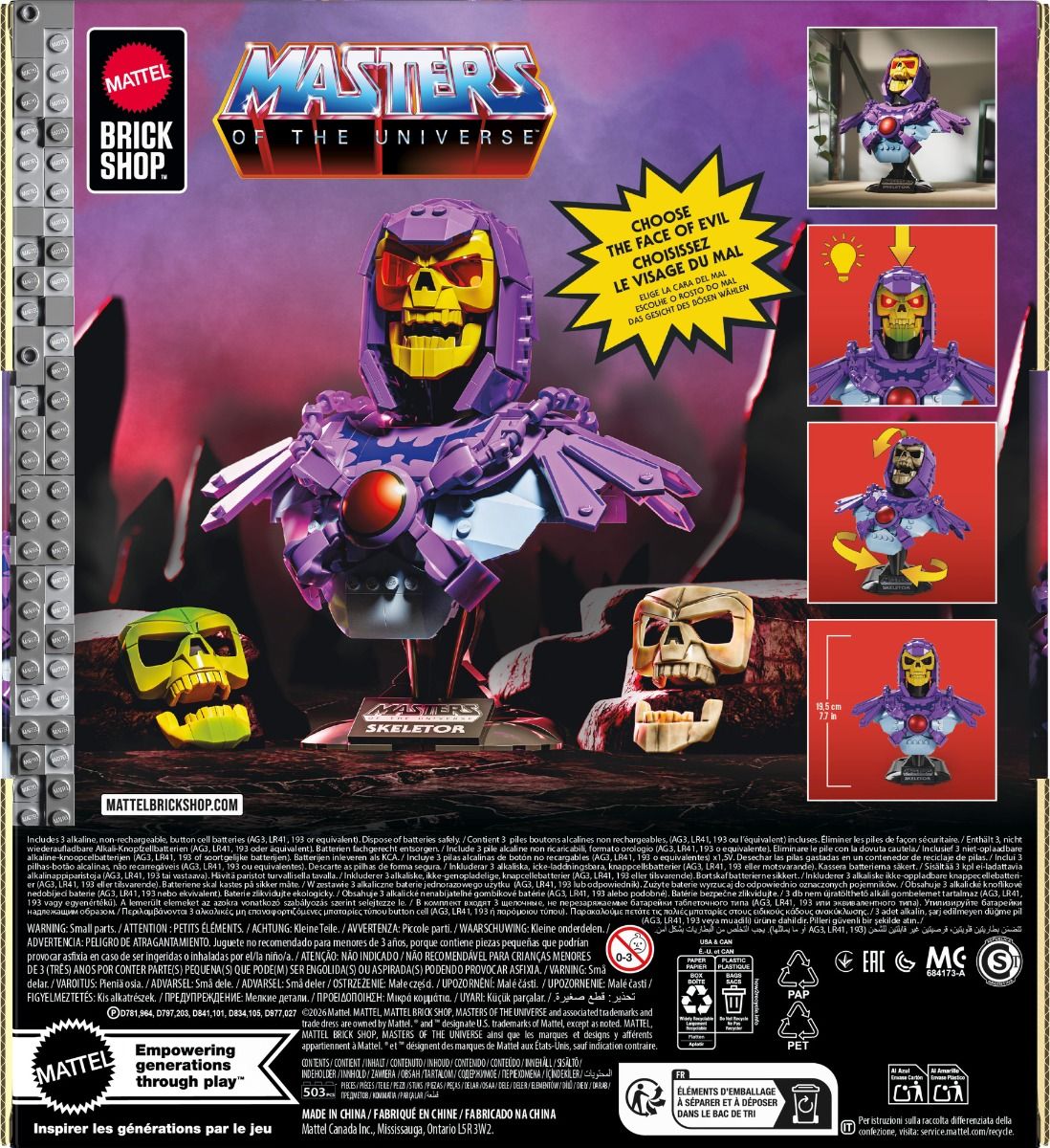 Mattel Brick Shop Masters of the Universe - Skeletor Bust
