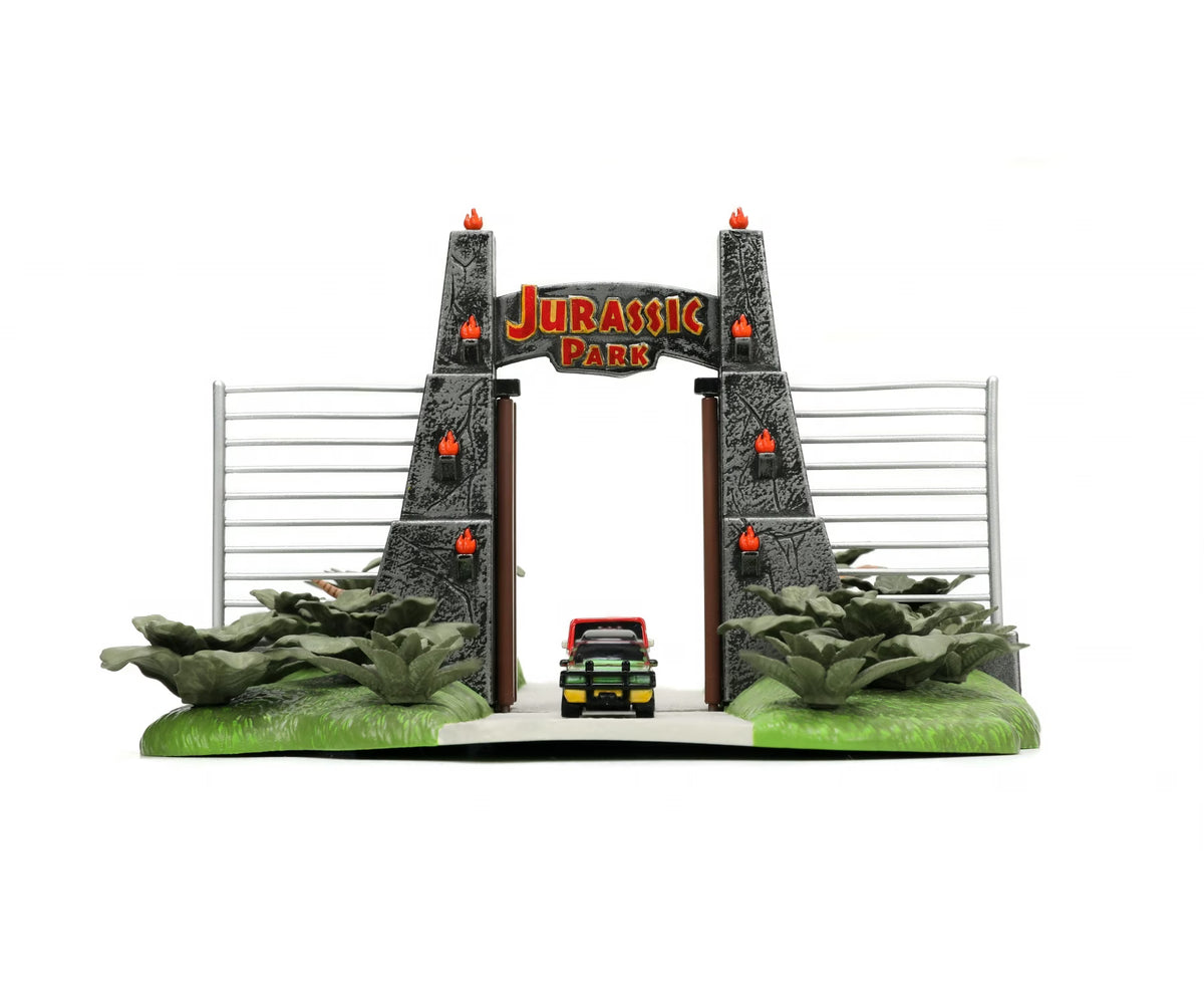 Jurassic Park Jada Hollywood Rides Die Cast Nano Scene - Jurassic Park Gate