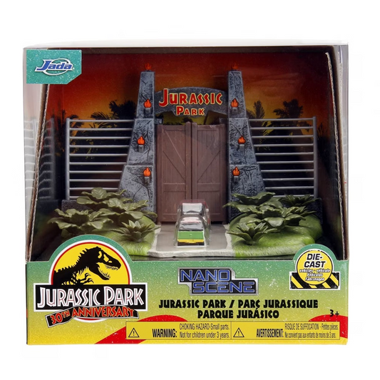 Jurassic Park Jada Hollywood Rides Die Cast Nano Scene - Jurassic Park Gate