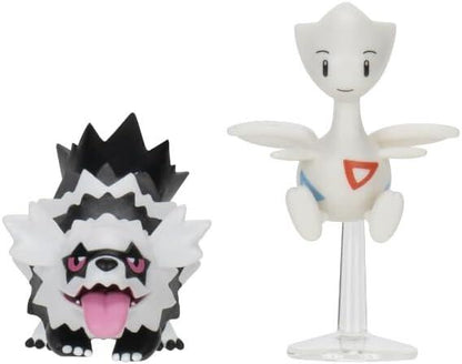 Pokémon Core Battle  Figure Pack Feature Figure W20 - Galarian Zigzagoon & Togetic With Stand.