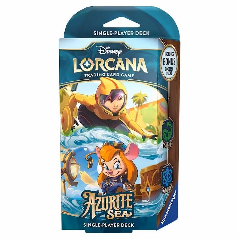 Disney Lorcana Azurite Sea Trading Card Game - Starter Deck (Go Go Tomago & Gadget)