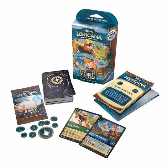 Disney Lorcana Azurite Sea Trading Card Game - Starter Deck (Go Go Tomago & Gadget)