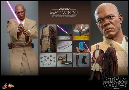 Mace Windu - Star Wars: Attack of the Clones 20th Anniversary Hot Toys Collectibles 1/6 Scale Action Figure
