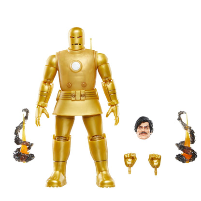 Marvel Legends Iron Man Retro 6 Inch Action Figure - Iron Man (Model 01-Gold)