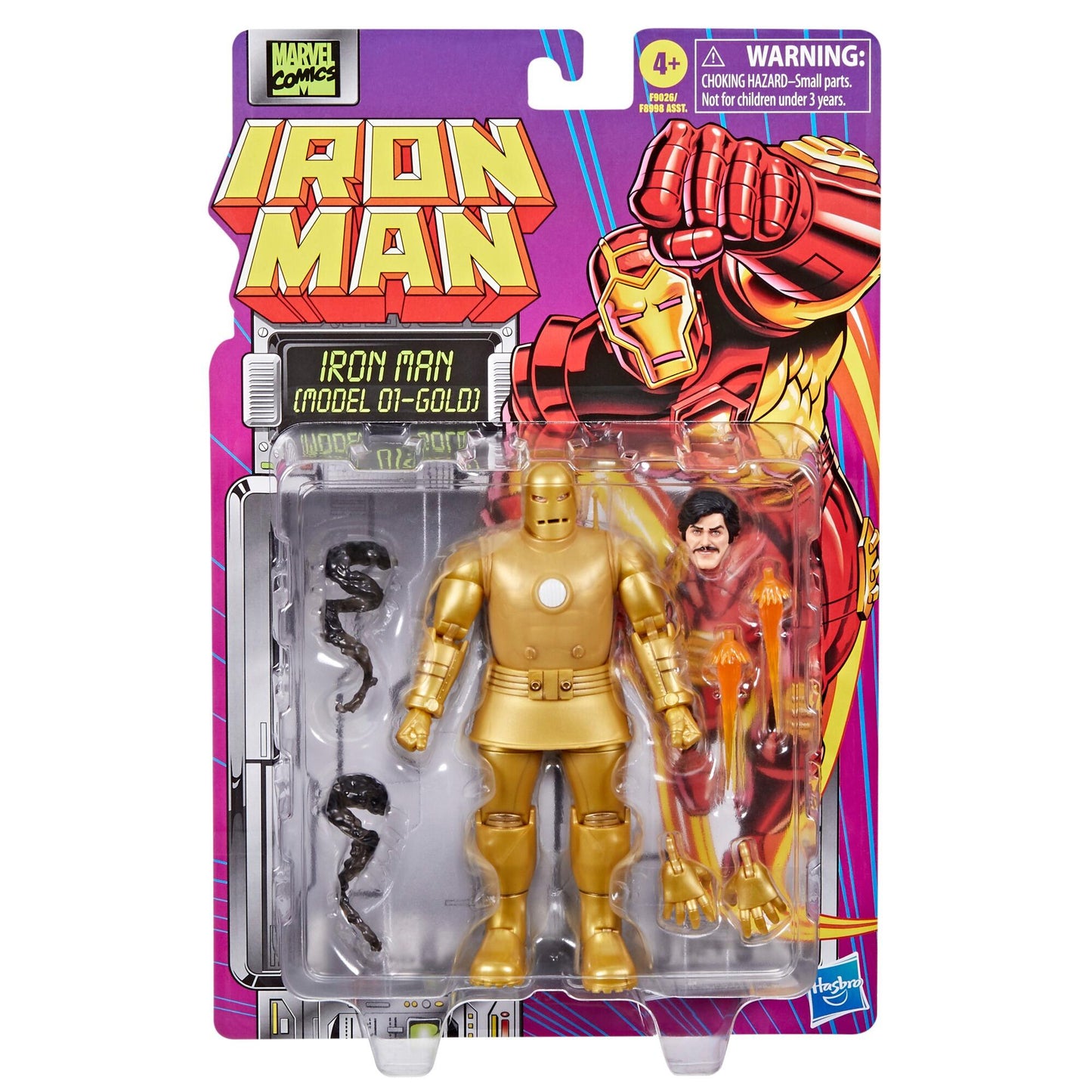 Marvel Legends Iron Man Retro 6 Inch Action Figure - Iron Man (Model 01-Gold)