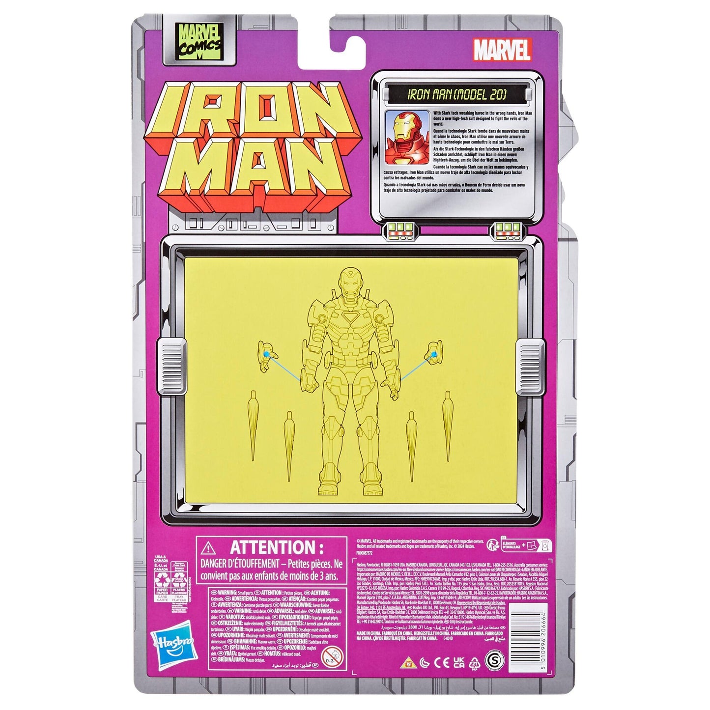 Marvel Legends Iron Man Retro 6 Inch Action Figure - Iron Man (Model 20)