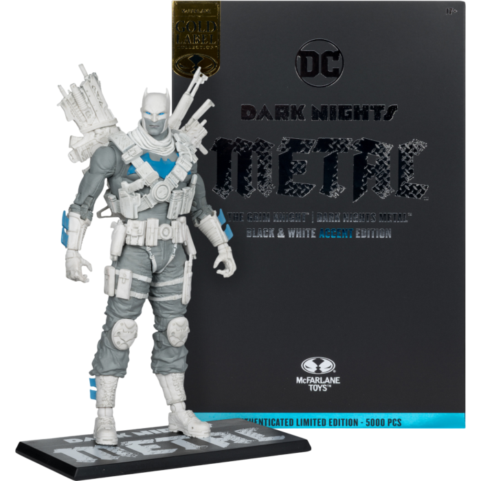 DC Multiverse 7 Inch Action Figure - The Grim Knight (B&W Accent Edition)