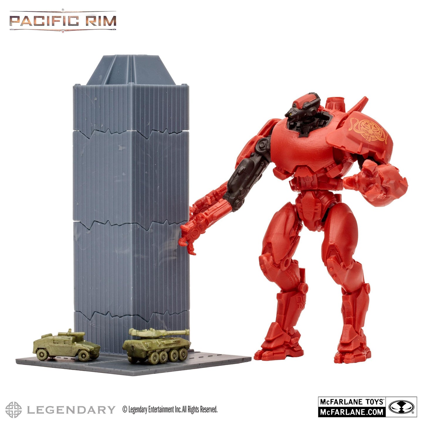 Pacific Rim 4 Inch Scale Action Figure with Comic Book Wave 1 - Crimson Typhoon (Jaeger)