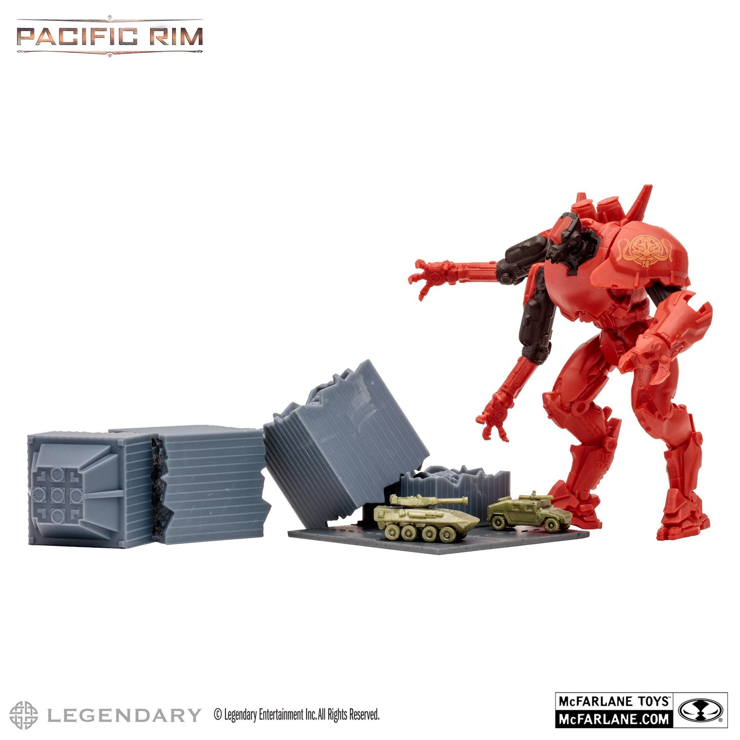 Pacific Rim 4 Inch Scale Action Figure with Comic Book Wave 1 - Crimson Typhoon (Jaeger)
