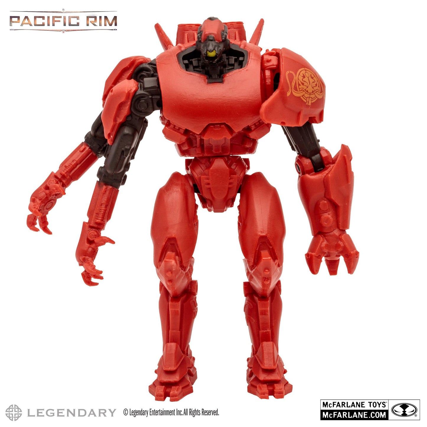 Pacific Rim 4 Inch Scale Action Figure with Comic Book Wave 1 - Crimson Typhoon (Jaeger)
