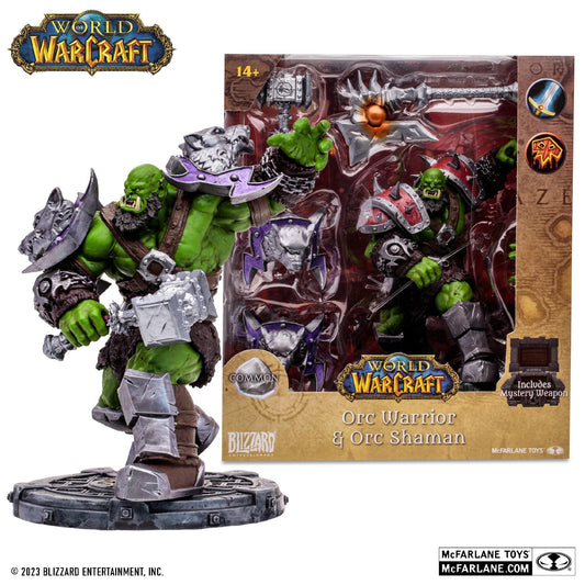 World of Warcraft 6 Inch Posed Figure Wave 1 - Orc Warrior/ Shaman (Common)
