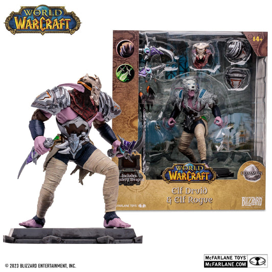 World of Warcraft 6 Inch Posed Figure Wave 1 - Elf Druid/ Rogue (Common)