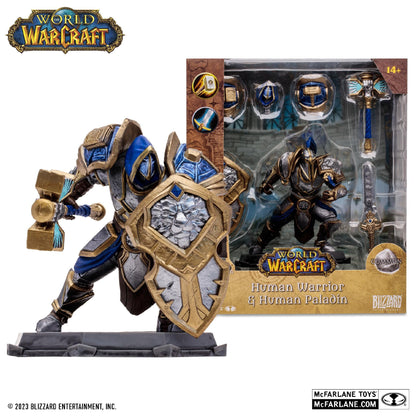 World of Warcraft 6 Inch Posed Figure Wave 1 - Human Warrior/ Paladin (Common)
